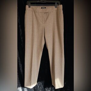 Classic Tan Checkered Women's Pants